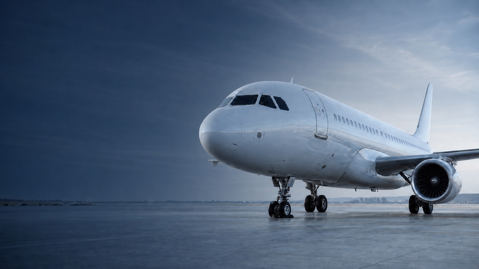 Commercial aircraft on an airport apron — SAL AeroTech global aviation aftermarket operations
